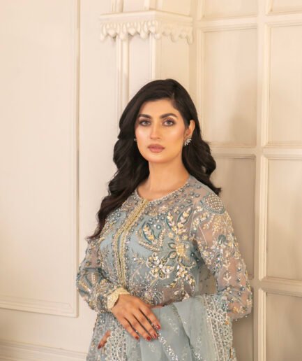 AQUA SHIRT W/T GHARARA 3PC